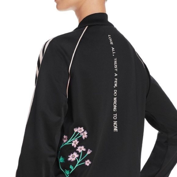 adidas Jackets & Coats | Adidas Pink Stripe Embroidered Track Jacket Nwt | Poshmark